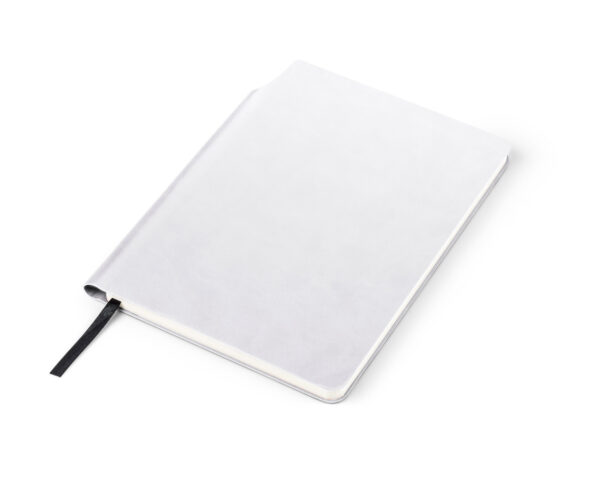 Werbe-Notizbuch MOLI A5 mit Softcover und Leseband, personalisierbar mit Logo.